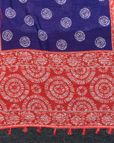 SC4350 - Linen With Bandhini Print And Border Stone